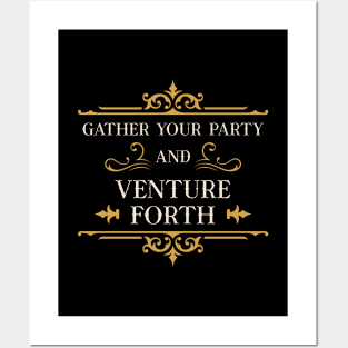 Gather Your Party and Venture Forth RPG Gaming Posters and Art